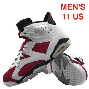 Nike Air Jordan 6 Retro Carmine 2014 Men's Size 11 White Red Black 384664-160